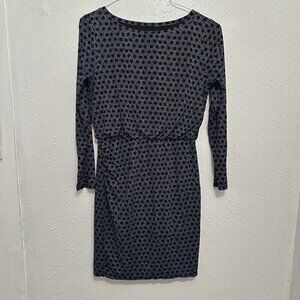 Loft Ann Taylor Womans Long Sleeve Sheath Dress Elastic Waist Size S Office